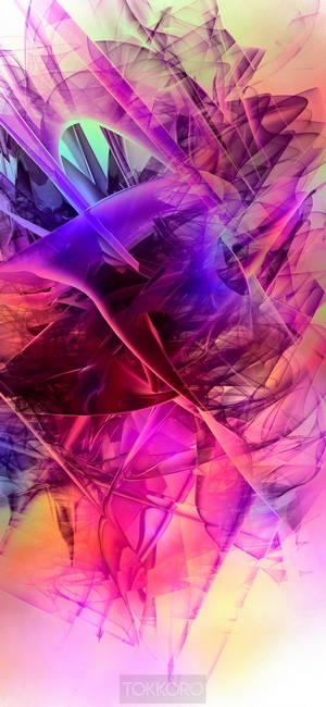 Abstract fractal art with purple and pink hues