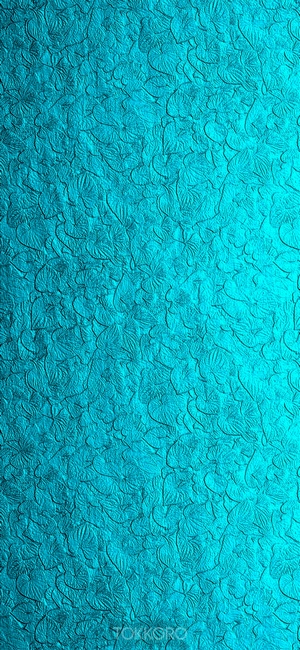 Turquoise floral embossed pattern
