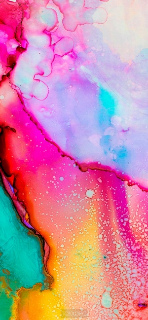 Abstract multicolor ink flow