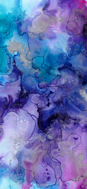 Abstract Alcohol Ink Art with Purple and Blue Tones