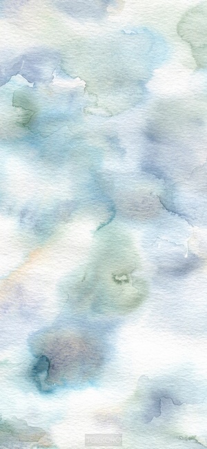Watercolor wash drawing with blue and green hues