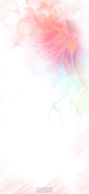 Pink flower drawing with soft colors