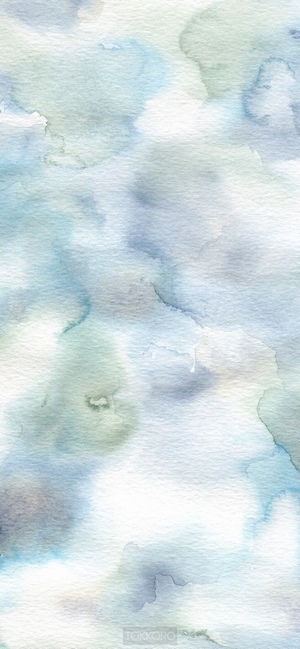 Watercolor wash drawing with blue and green hues