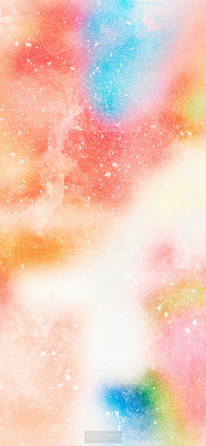 Watercolor wash drawing with multicolor splashes