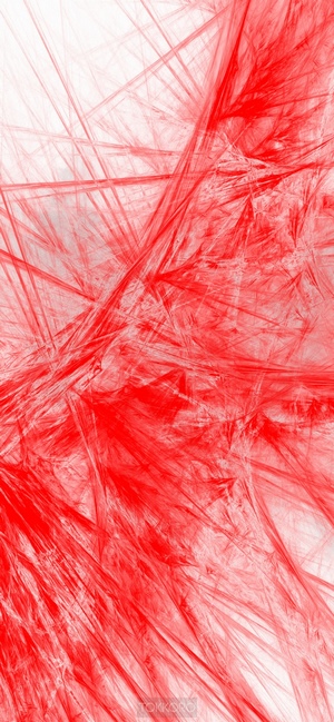 Abstract red fractal lines on white background