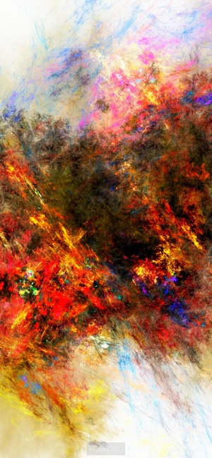 Abstract multicolor wash drawing