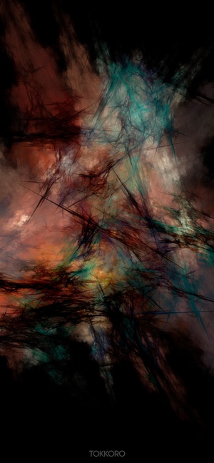 Abstract fractal art with dark background