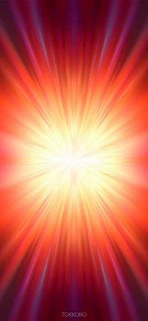 Abstract orange and red light burst