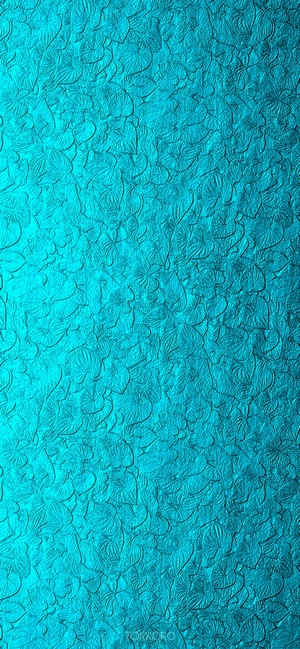 Turquoise floral embossed pattern