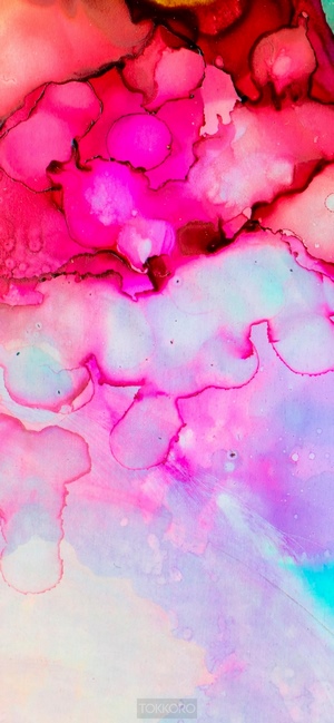 Abstract multicolor bright ink splash