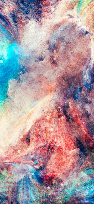 Abstract multicolor wash drawing