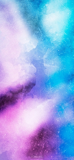 Abstract watercolor wash drawing with purple and blue hues