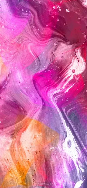 Abstract multicolor wash drawing