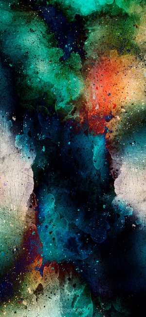 Abstract watercolor splash art with multicolor paint
