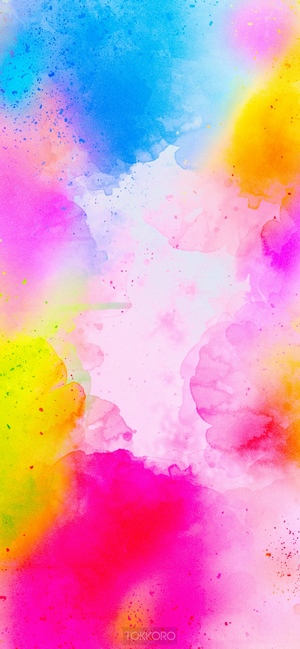 Multicolor watercolor wash drawing