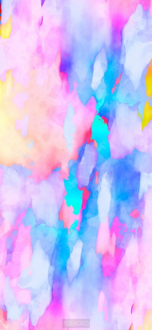 Abstract watercolor wash drawing multicolor