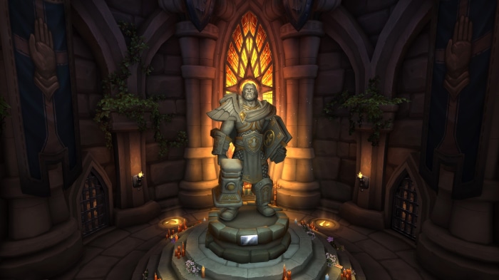 Statue of a warrior in World of Warcraft