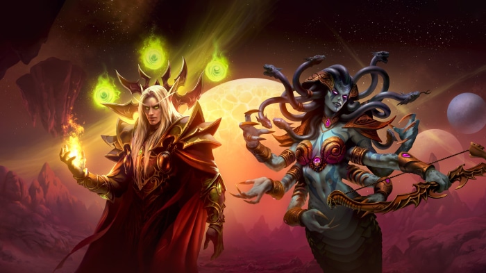Kael'thas Sunstrider and Medivh from World of Warcraft