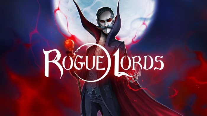 Rogue Lords game title with vampire character
