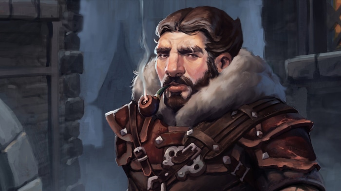 Man with pipe from Pathfinder: Wrath of the Righteous