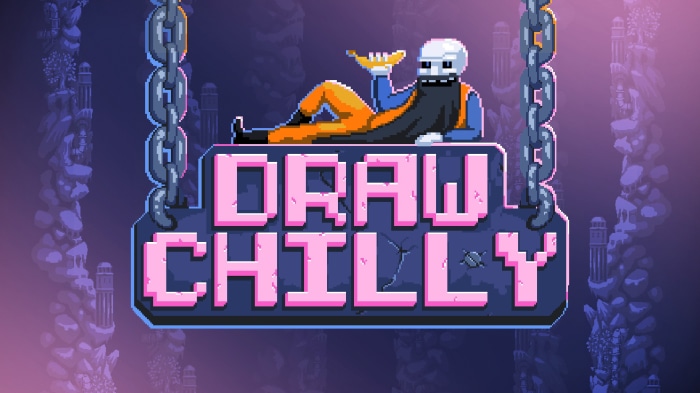 Draw Chilly pixel art title screen