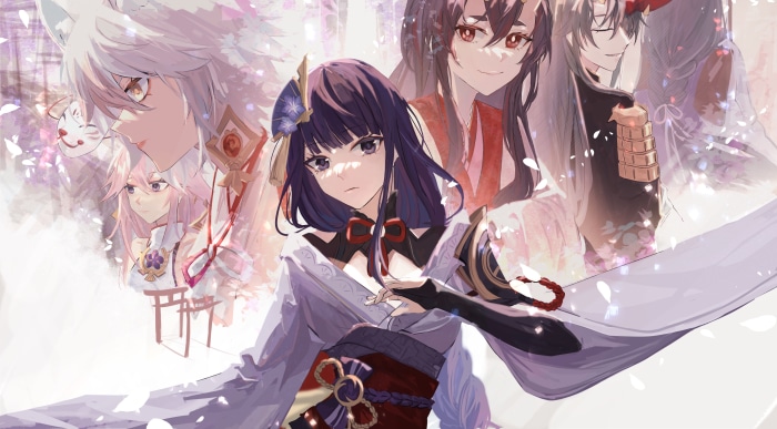 Genshin Impact 4K: Raiden Shogun, Yae Miko, and others