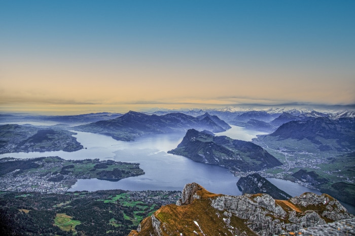 Lake Lucerne and the Swiss Alps