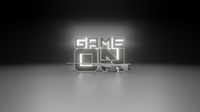 Game On Sniper Rifle Neon Sign