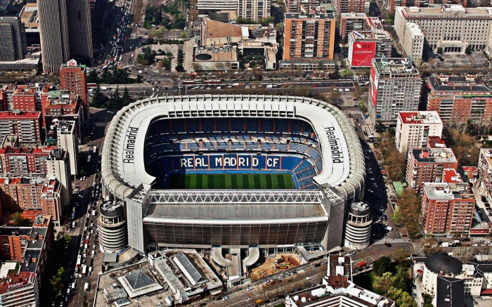 Santiago Bernabeu Stadium Aerial View