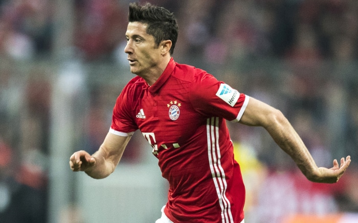 Robert Lewandowski playing for FC Bayern Munich