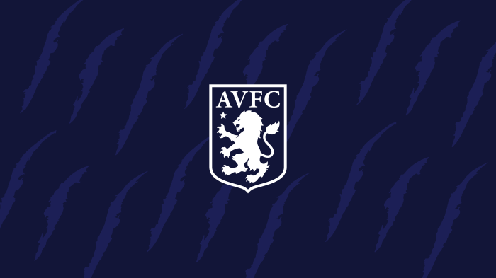 Aston Villa F.C. logo on a dark blue background