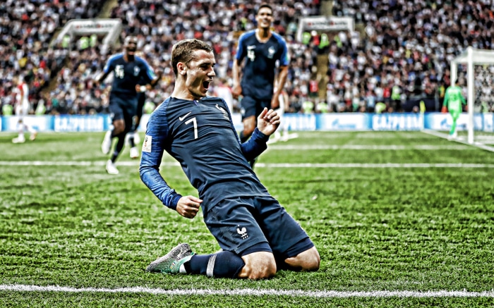 Antoine Griezmann of France National Football Team celebrating