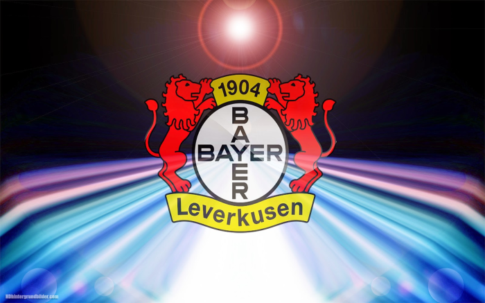 Bayer 04 Leverkusen logo with lions and year 1904