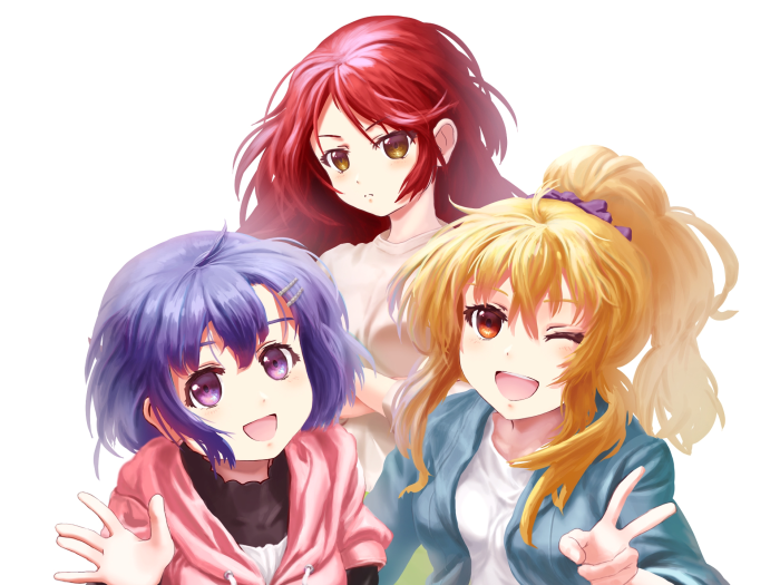 Aki Shino, Nanako Kogure, and Eiko Kawasegawa from Remake Our Life!