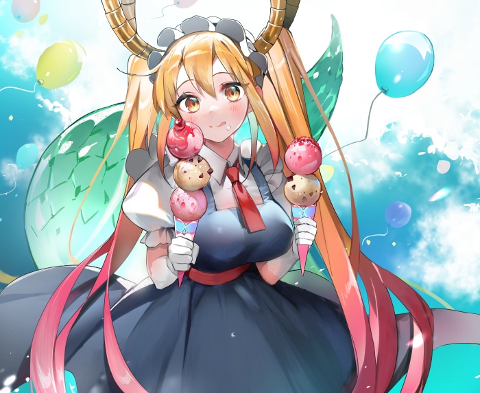 Tohru from Miss Kobayashi's Dragon Maid with Ice Cream