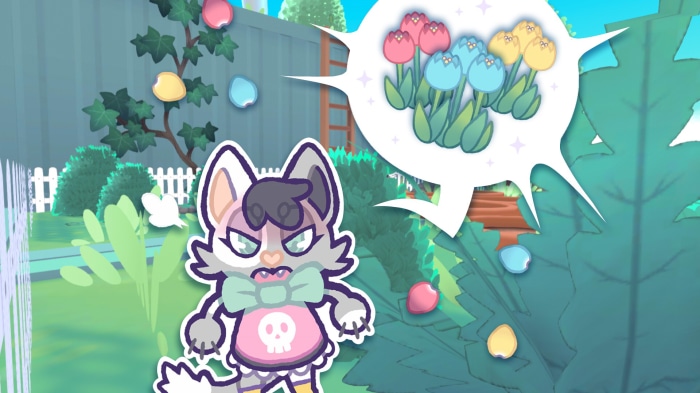 Niko from Here Comes Niko! with tulips