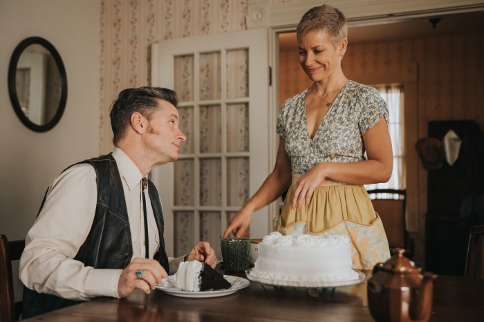Shea Whigham and Evangeline Lilly in South Of Heaven