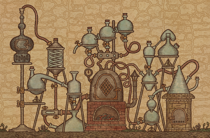 Potion Craft: Alchemist Simulator laboratory equipment