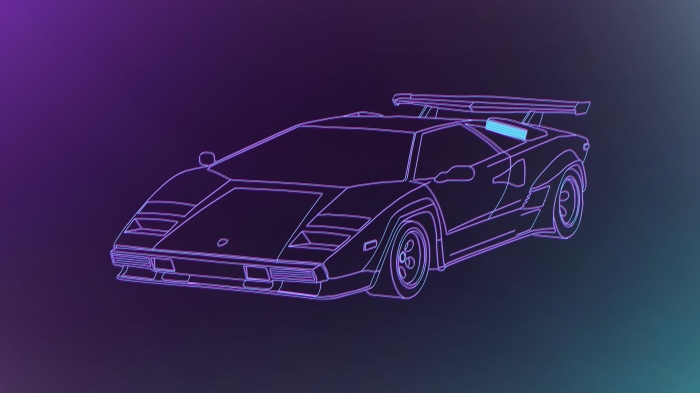 Lamborghini Countach outline