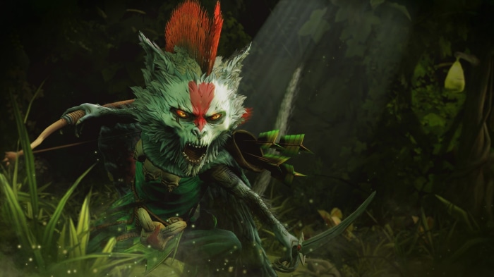 Gloomhaven character in a forest
