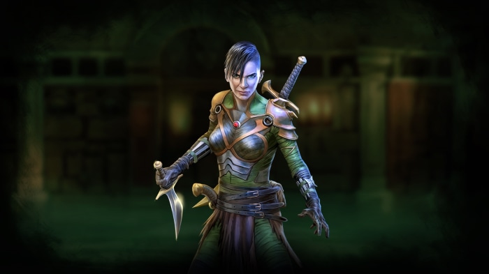Gloomhaven character with swords