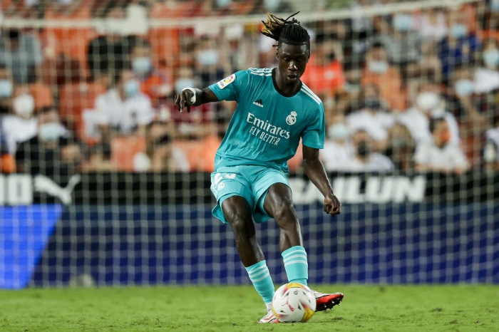 Eduardo Camavinga playing soccer