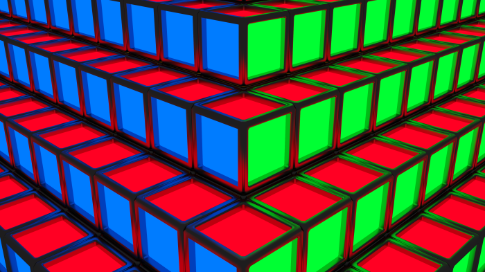 Artistic RGB Cubes 4K