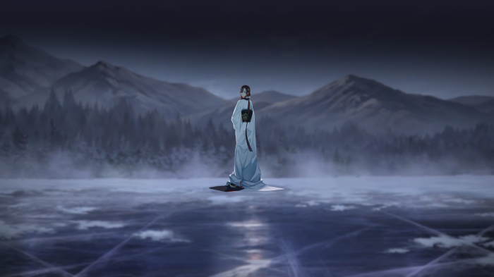 Miss Crane from Fate/Grand Order on frozen lake
