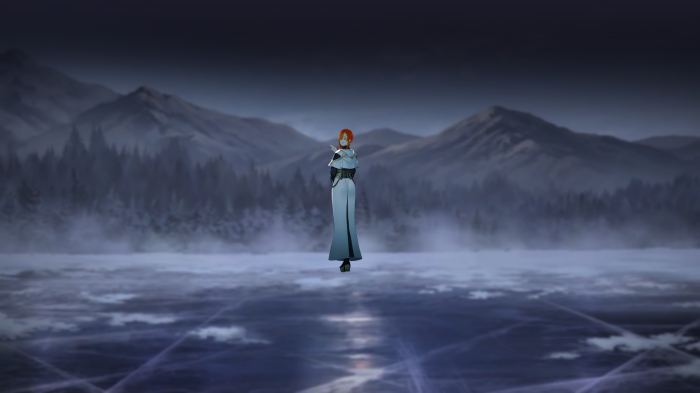 Miss Crane from Fate/Grand Order on a frozen lake