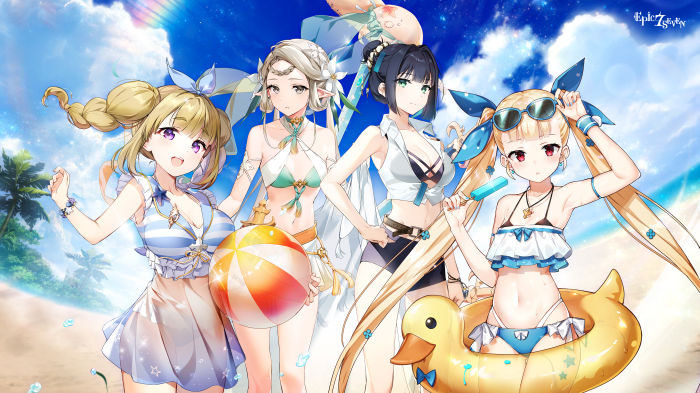 Epic Seven Summer Heroes on a Beach