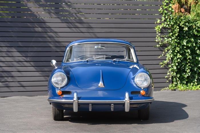 Blue Porsche 356C Carrera 2 Coupe 4K