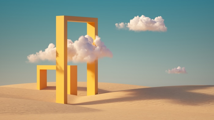 Artistic Geometry 4K Desert Landscape
