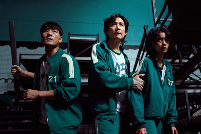 Seong Gi-Hun, Cho Sang-Woo, and Kang Sae-byeok from Squid Game 4K