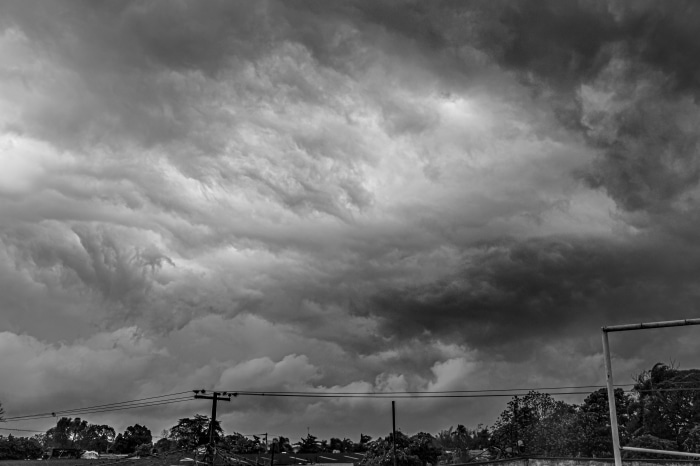 Black and White Stormy Clouds Photography 4K